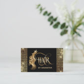 Friseurstylistin, moderne Goldtypografie Visitenkarte (Stehend Vorderseite)
