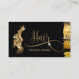 Friseurstylistin, moderne Goldtypografie Visitenkarte