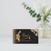 Friseurstylistin, moderne Goldtypografie Visitenkarte (Stehend Vorderseite)