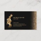 Friseurstylistin, moderne Goldtypografie Visitenkarte (Rückseite)
