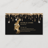 Friseurstylistin, moderne Goldtypografie Visitenkarte (Rückseite)