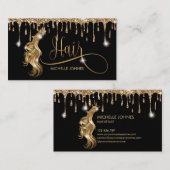 Friseurstylistin, moderne Goldtypografie Visitenkarte (Vorne/Hinten)