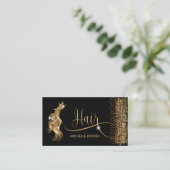 Friseurstylistin, moderne Goldtypografie Visitenkarte (Stehend Vorderseite)