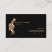 Friseurstylistin, moderne Goldtypografie Visitenkarte (Rückseite)
