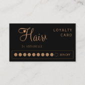 Friseurstylistin, moderner Imitat Goldsalon Treuekarte (Vorderseite)