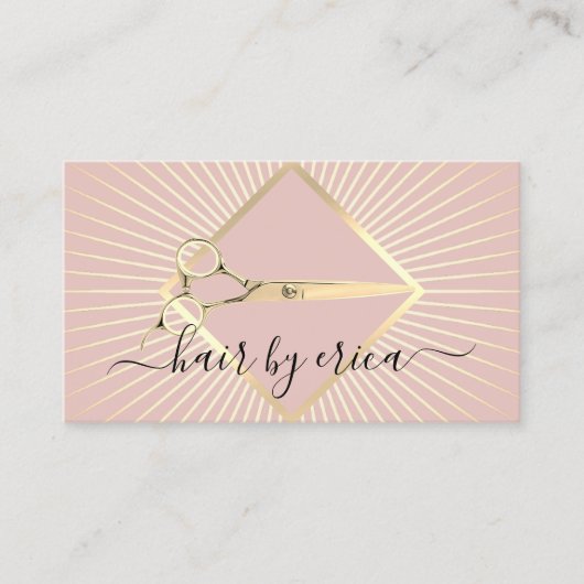 Friseurstylistin Modernes Rosa & Gold Schönheitssa Visitenkarte (Vorderseite)