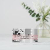 Friseurstylistin Salon Tools Beauty Business Card Visitenkarte (Stehend Vorderseite)