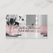 Friseurstylistin Salon Tools Beauty Business Card Visitenkarte (Vorderseite)