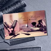 Friseurstylistin Salon Tools Beauty Business Card Visitenkarte