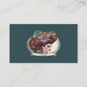 Friseurstylistin Schönheitssalon Kosmetische Zuber Visitenkarte