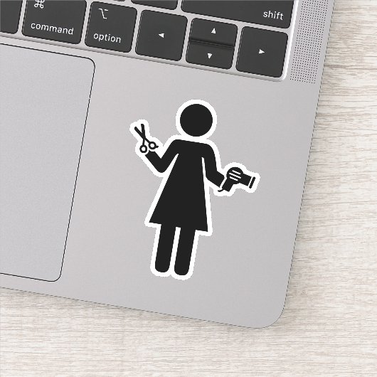 Friseursymbol Aufkleber (Detail)