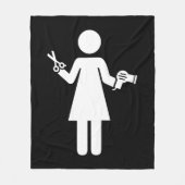 Friseursymbol Fleecedecke (Vorderseite)