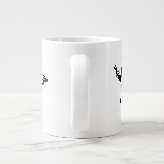 Friseursymbol Jumbo-Tasse (Rückseite)