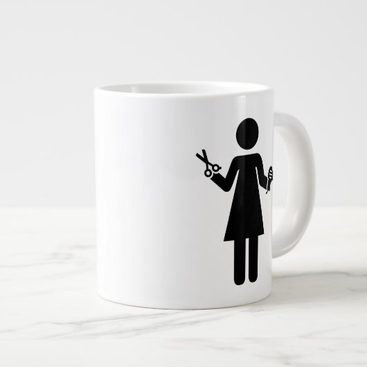 Friseursymbol Jumbo-Tasse (Vorderseite Rechts)