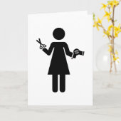 Friseursymbol Karte (Gelbe Blume)