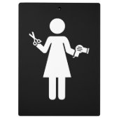 Friseursymbol Klemmbrett (Rückseite)
