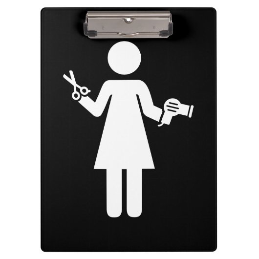 Friseursymbol Klemmbrett (Vorderseite)