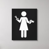 Friseursymbol Leinwanddruck (Vorderseite)