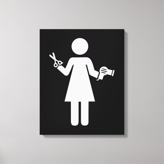 Friseursymbol Leinwanddruck (Vorderseite)