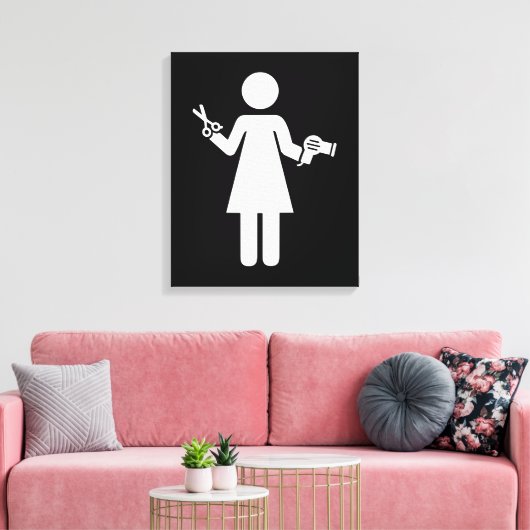 Friseursymbol Leinwanddruck (Insitu (Wohnzimmer))