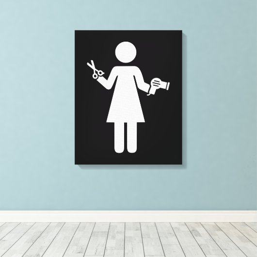 Friseursymbol Leinwanddruck (Insitu (Holzboden))