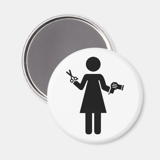 Friseursymbol Magnet (Vorderseite/Rückseite)