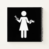 Friseursymbol Notizblock (Rückseite)