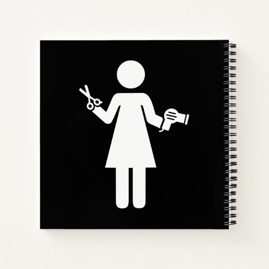 Friseursymbol Notizblock (Rückseite)
