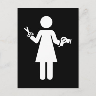 Friseursymbol Postkarte