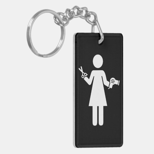 Friseursymbol Schlüsselanhänger (Vorderseite links)