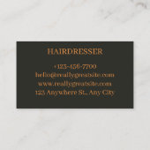 Friseurvisitenkarte Visitenkarte (Rückseite)