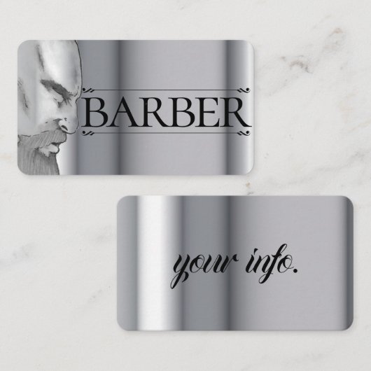 Friseurvorlage Visitenkarte (Vorne/Hinten)