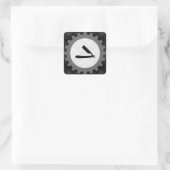 Friseurwerkstatt Quadratischer Aufkleber (Tasche)