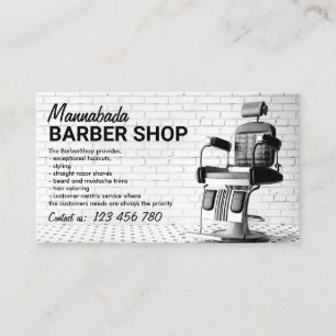 Friseurwerkstatt Schwarz-weiß und Foto Visitenkarte