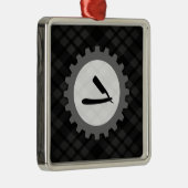 Friseurwerkstatt Silbernes Ornament (Rechts)