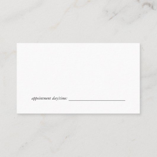 Friseurwerkzeuge | Holzkörnappt Terminkarte (Rückseite)