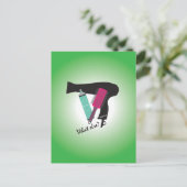 Friseurwerkzeuge - Was sonst noch? Postkarte (Stehend Vorderseite)