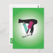 Friseurwerkzeuge - Was sonst noch? Postkarte (Vorne/Hinten)