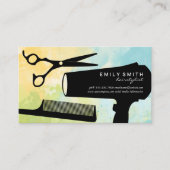 Friseurwerkzeuge | Wasserfarbe Künstlerisch Terminkarte (Vorderseite)