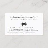 Friseurzubehör online handgefertigte Boutiquen Visitenkarte (Rückseite)