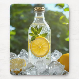 Frishe gekühlte Zitrone in einer Flasche Mousepad