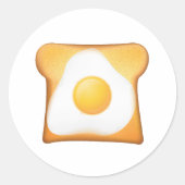 Frisiereier auf Toast Runder Aufkleber (Vorderseite)