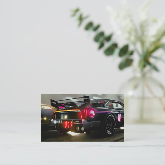 Frisierte Auto Automotive Business Card Visitenkarte (Stehend Vorderseite)