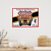 frisierte Auto-Bierposter Poster (Küche)