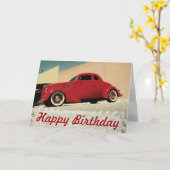 Frisierte Auto Birthday Karte (Gelbe Blume)