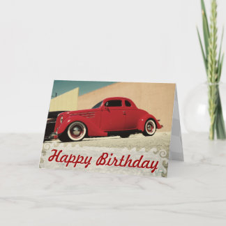 Frisierte Auto Birthday Karte