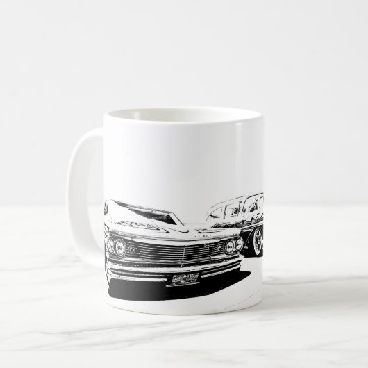 Frisierte Auto Coffee Cup Kaffeetasse (Vorderseite Links)