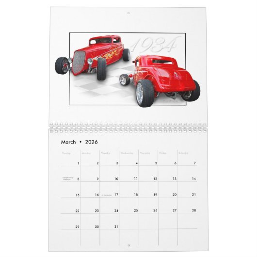 Frisierte Auto Coupes Kalender (Mär 2026)