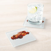 frisierte Auto der 1930er Jahre mit "Flammen"-Lack Glasuntersetzer (Schrägansicht)