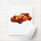 frisierte Auto der 1930er Jahre mit "Flammen"-Lack Mousepad (Mit Mouse)